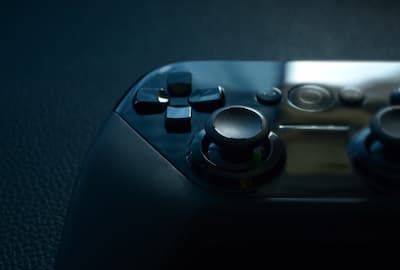 close-up of a standard videogame controller